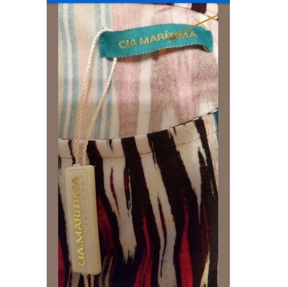 Designer Cia Maritima Beachwear Dress Coverup ikat - Picture 5 of 7